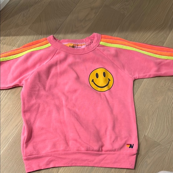 Kids Pink Smiley Sweatshirt